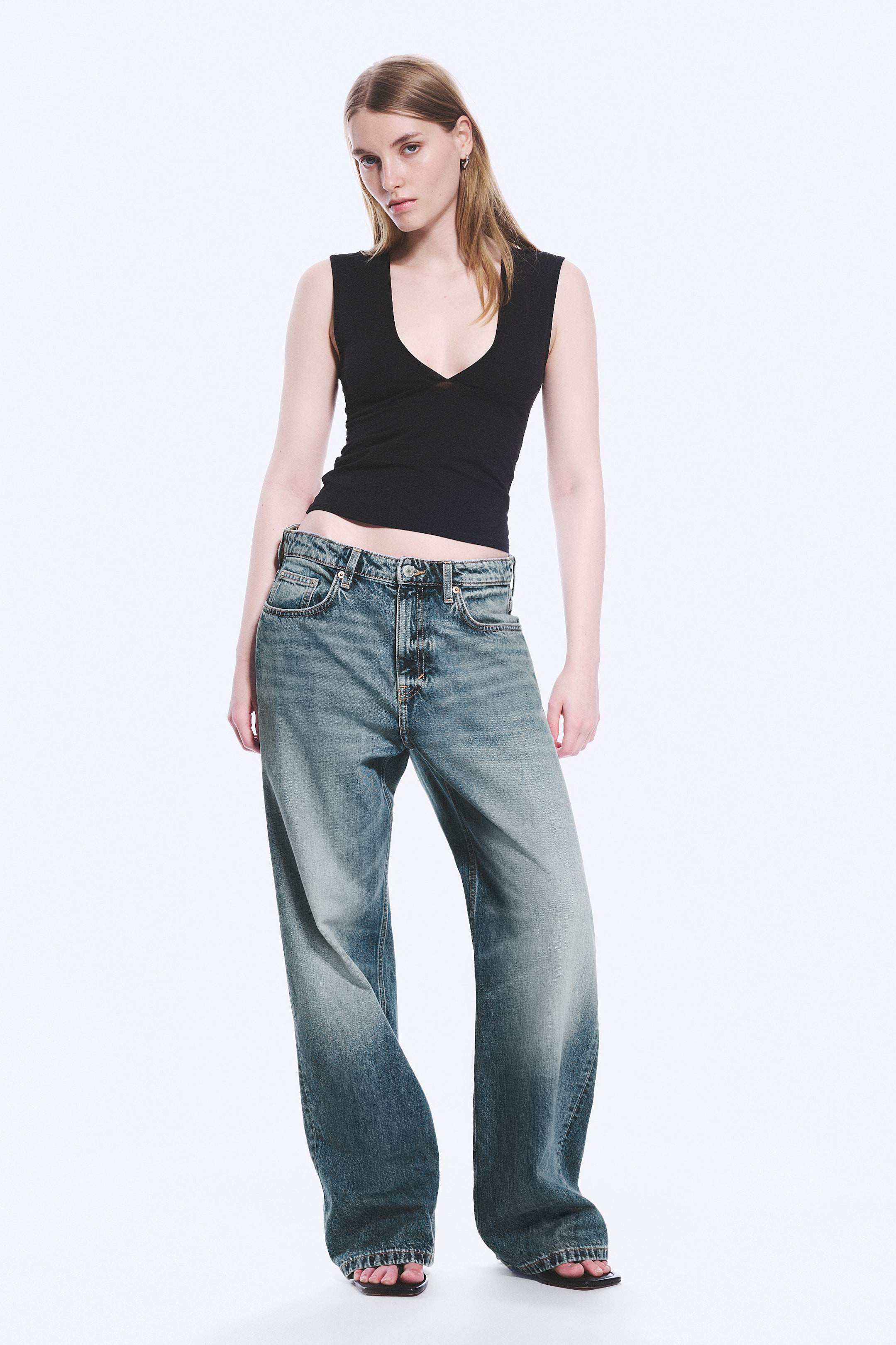 Agrandir l'image: Missy Low Rise Loose Straight Leg Jeans - Blue Horses - Mittelblau - FEMME | H&M CH 1