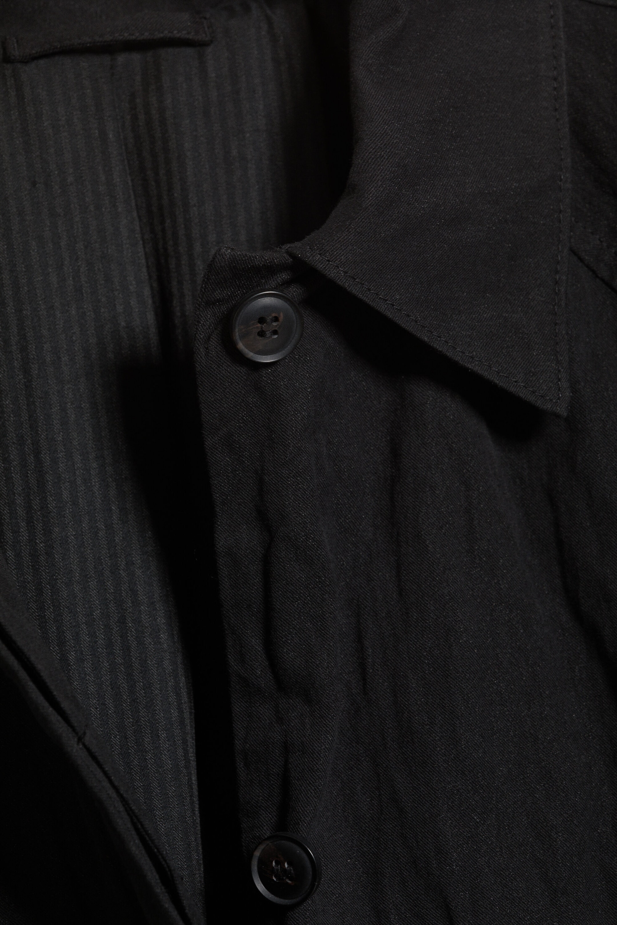 Off-black - Crinkled Artist Coat - 6