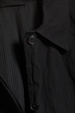 Off-black - Crinkled Artist Coat - 6