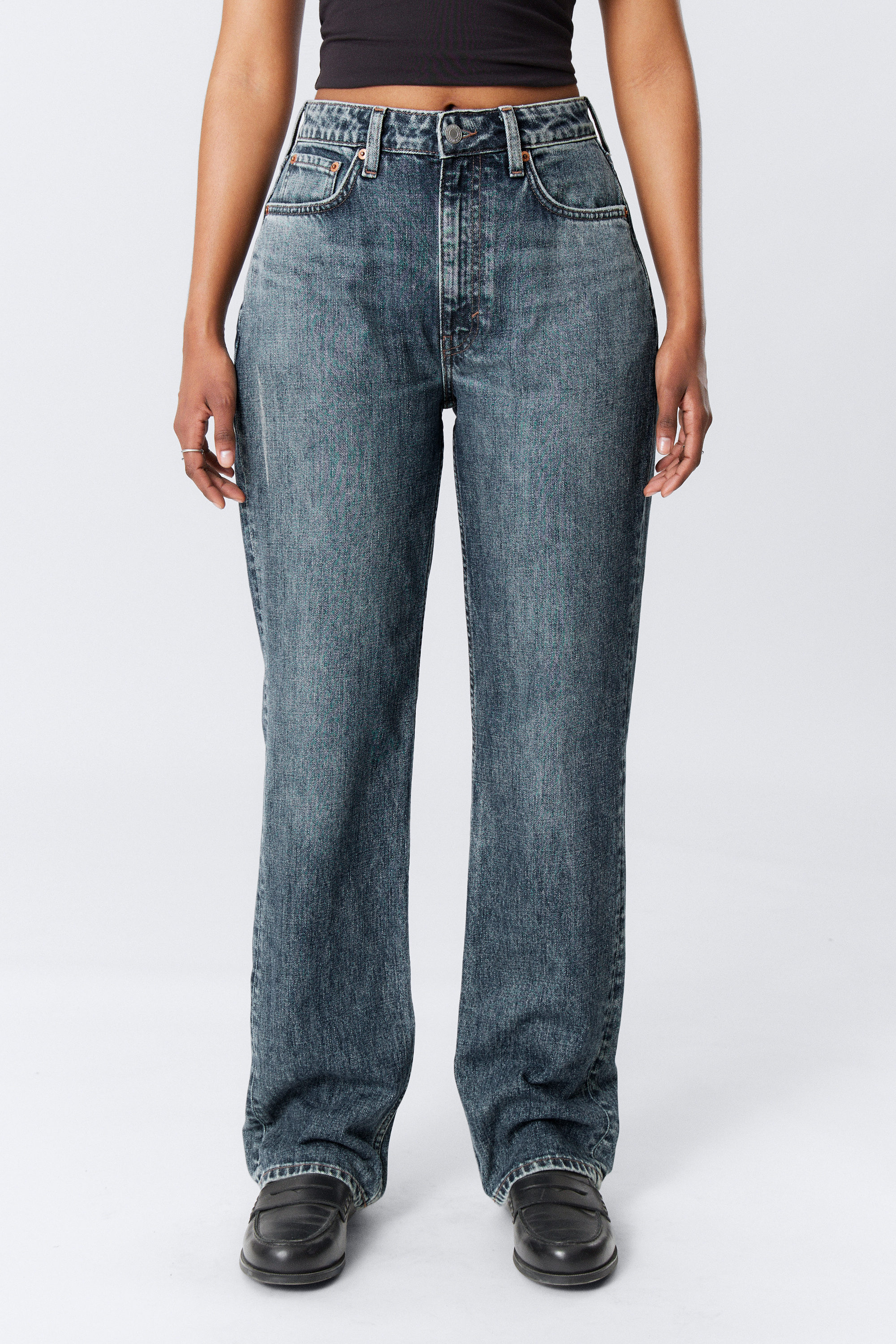 Second Blue - Mittelblau - Resolute Curve High Waisted Regular Straight Jeans - 2