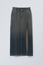 Tradisjonsblå - Park langt denimskjørt - 0
