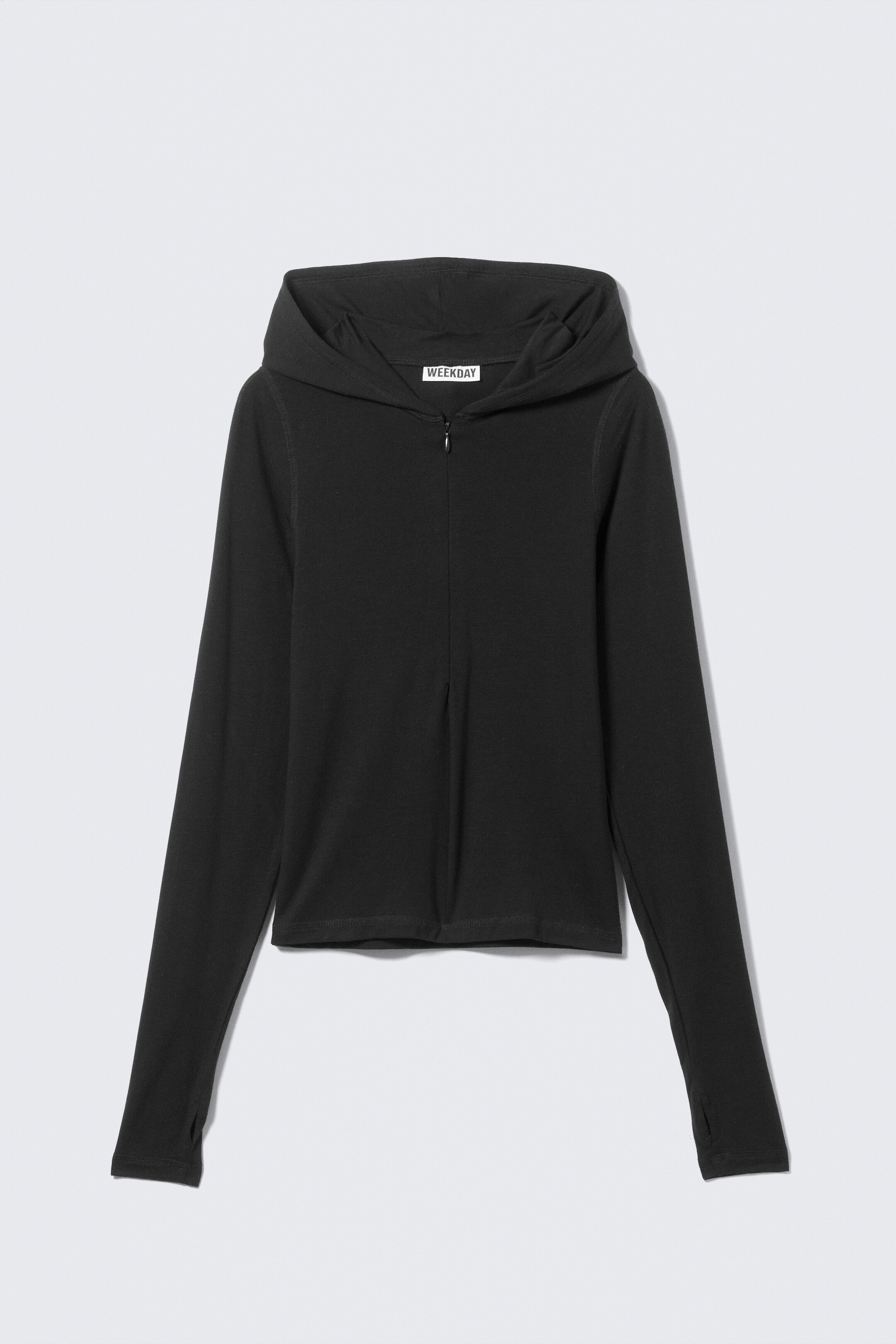Größeres Bild ansehen: Schmal geschnittener Zip-Hoodie aus Lyocell - Schwarz - Ladies | H&M DE 4