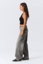 Canyon Grey - Mittelgrau - Ample Low Waist Loose Wide Leg Jeans - 3