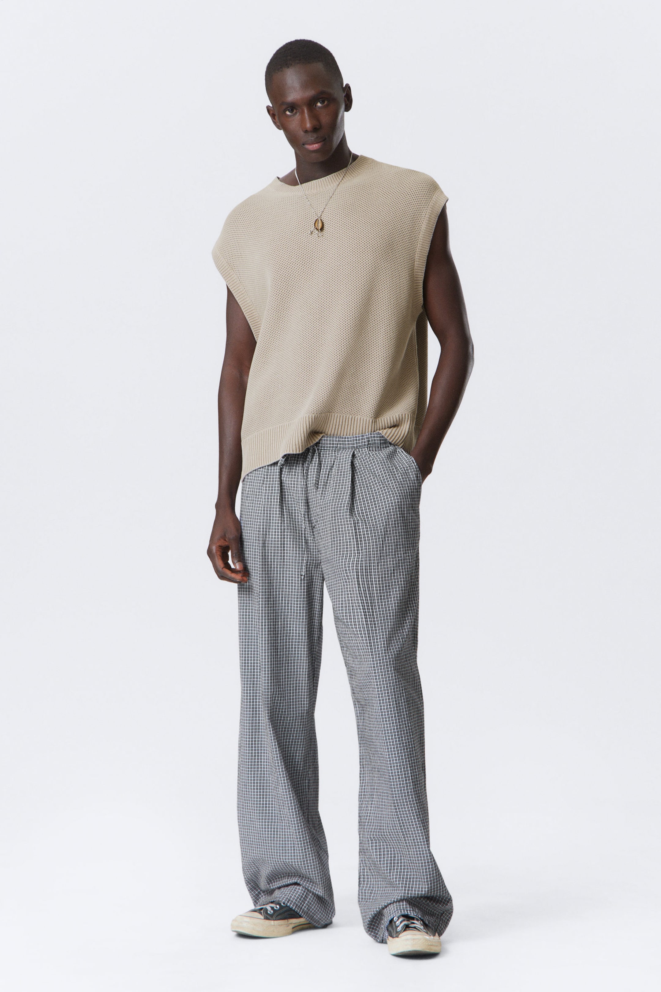 #AE9F8E - Loose Fit Knitted Cotton Vest - 2