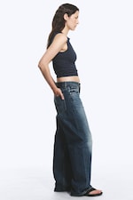 Milano Blue - Bleu foncé - Jean droit ample taille basse Missy - 2