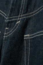 Blue Rinse - Dark Blue - Solar Deconstructed Loose Wide Leg Jeans - 6