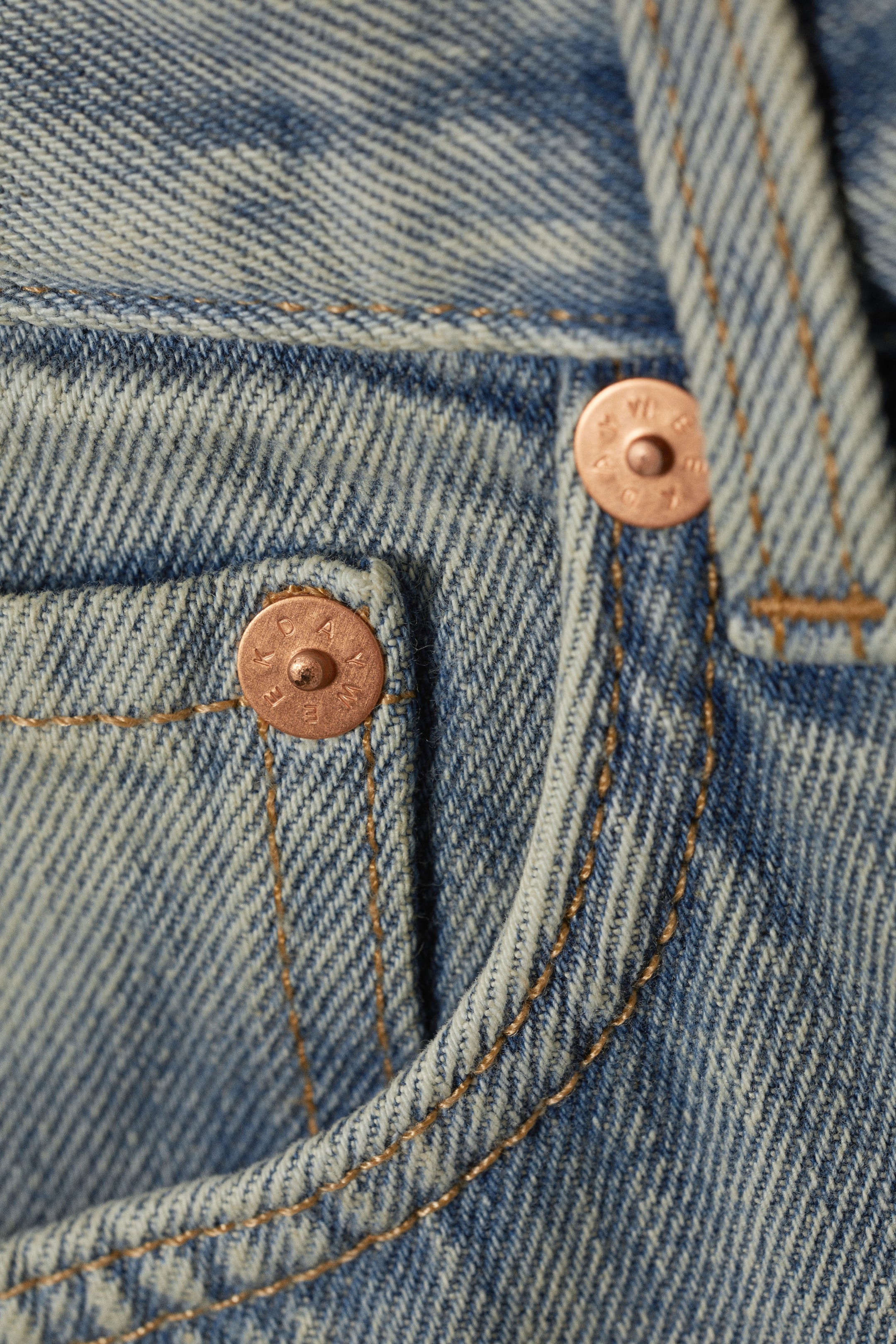 Blau gefleckt - Galaxy Mid Waist Loose Straight Jeans - 2