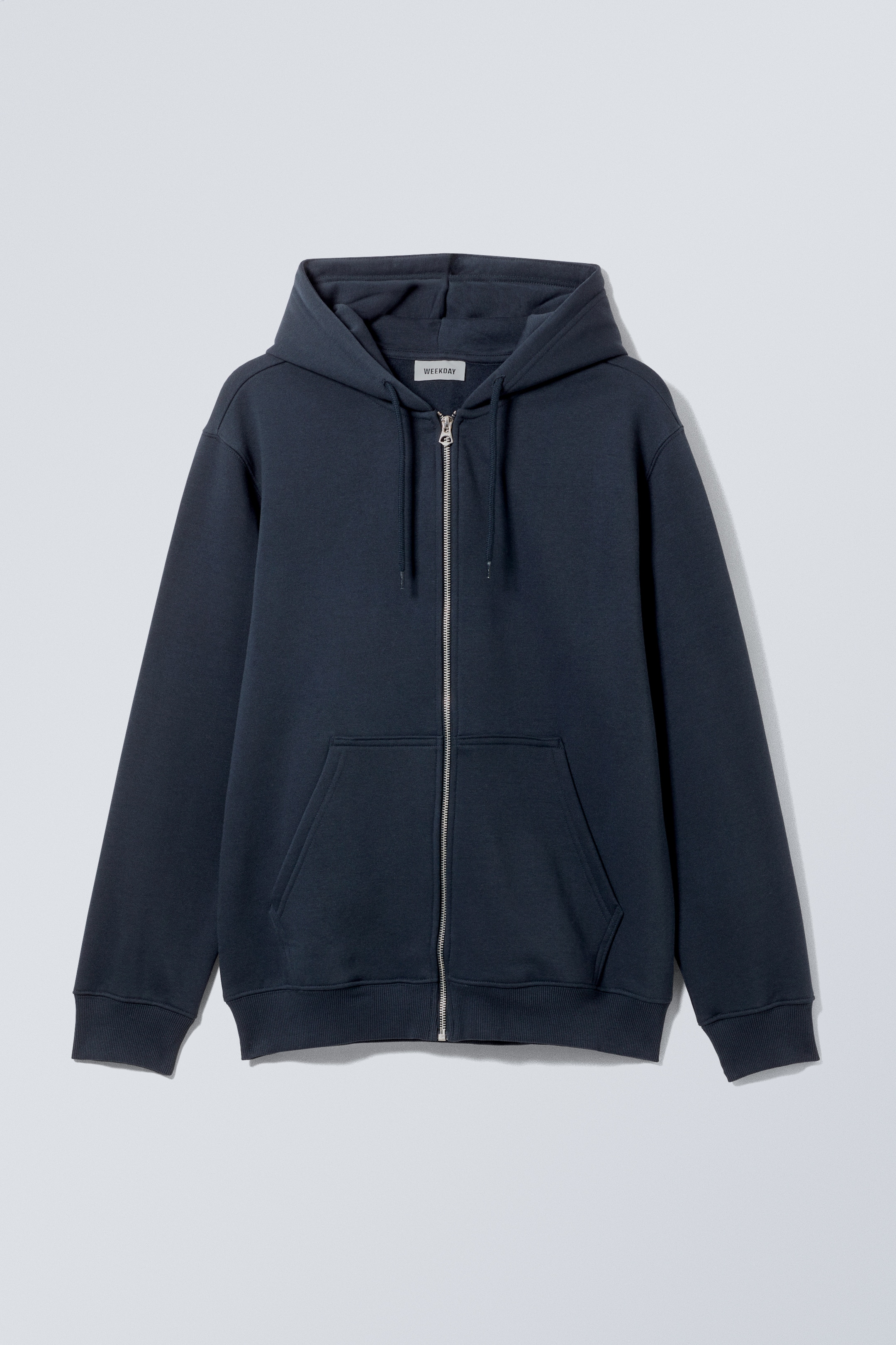 Προβολή μεγαλύτερης εικόνας: Standard Midweight Zip Hoodie - Dark Blue - Men | H&M GR 1