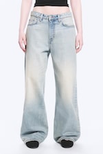 Broken Blue - Light Blue - Missy Low Rise Loose Straight Leg Jeans - 1