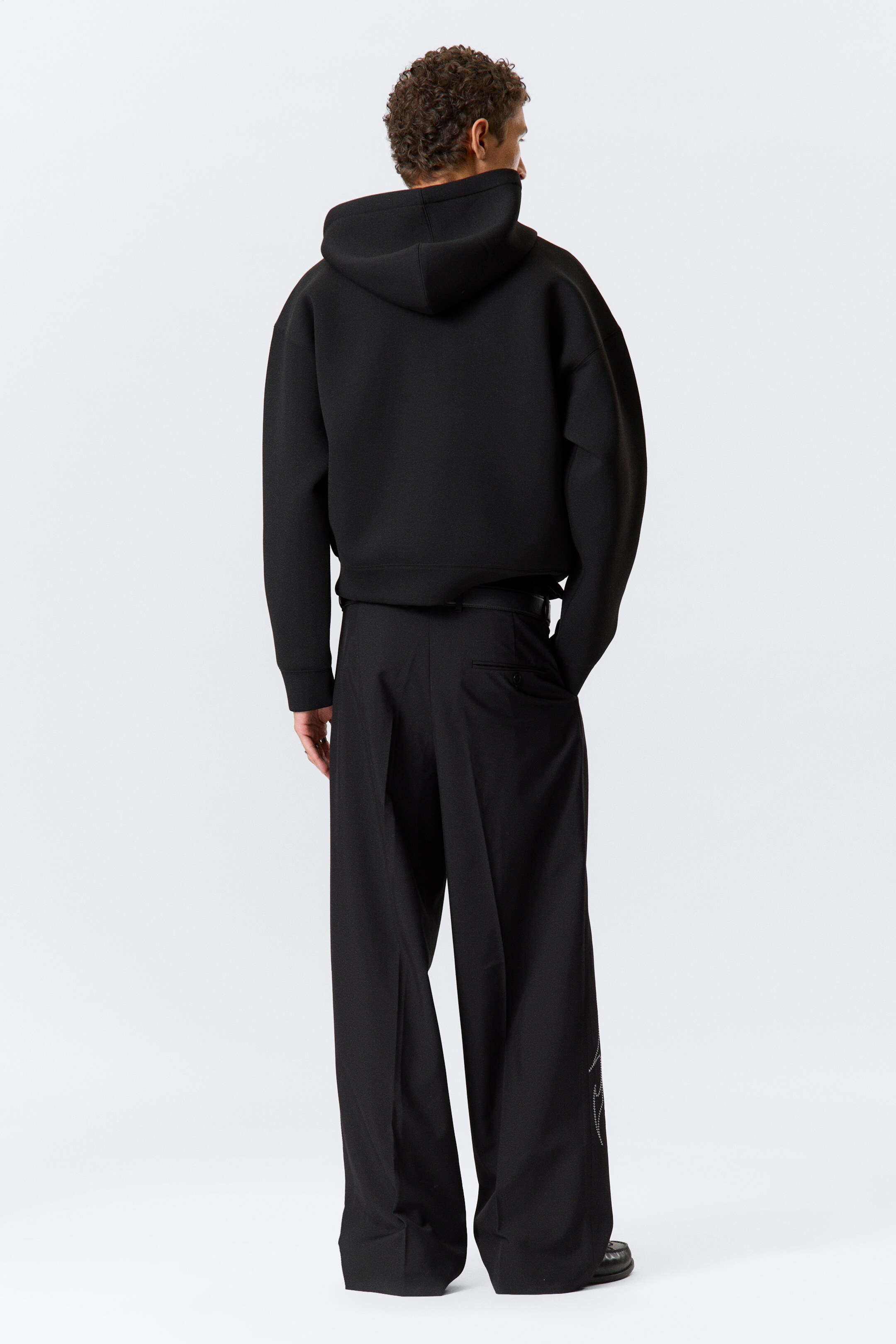 Vezi imaginea mai mare: Uno Loose Pantaloni de Costum Brodați - Embroidered Black - BĂRBAŢI | H&M RO 4