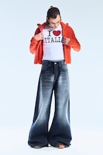 Star Blue - Rad Super Regular Waist Loose Wide Jeans - 0