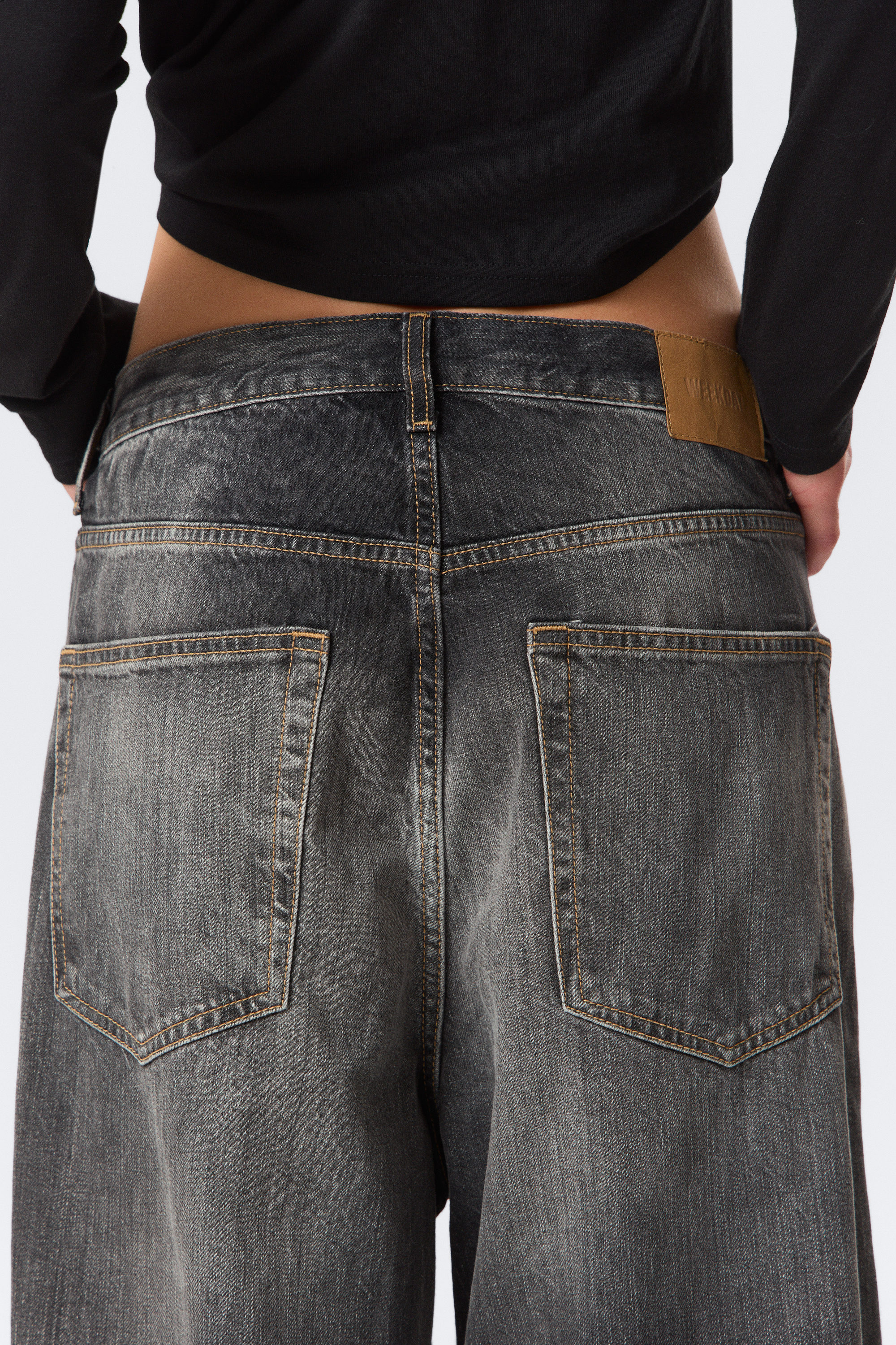 Dusky Black - Black - Astro Loose Baggy Leg Jeans - 7