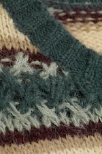 Green Multi-stripe - Striped Knitted Cardigan - 4