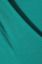 Green - Open Neck Crop Top - 1