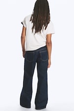 Blue Rinse - Dark Blue - Solar Regular Waist Loose Wide Unisex Jeans - 5