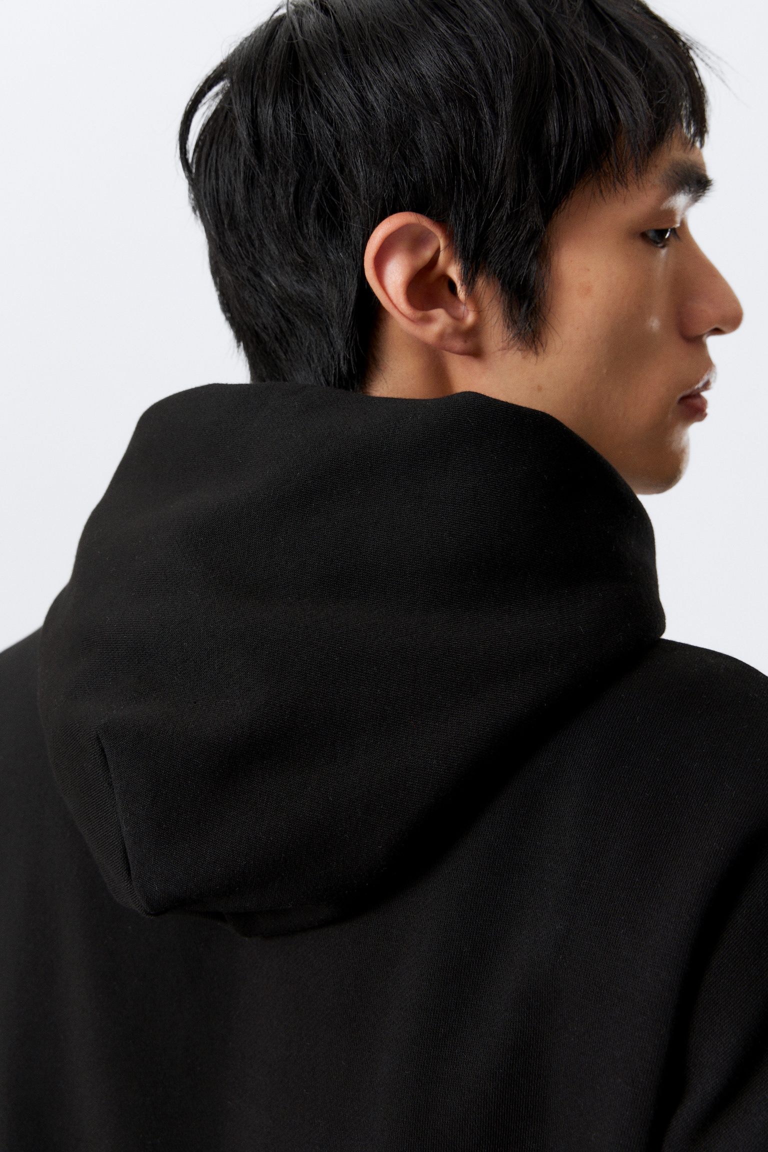 Loose Fit Hoodie - Zwart/Grijs gemêleerd - 3