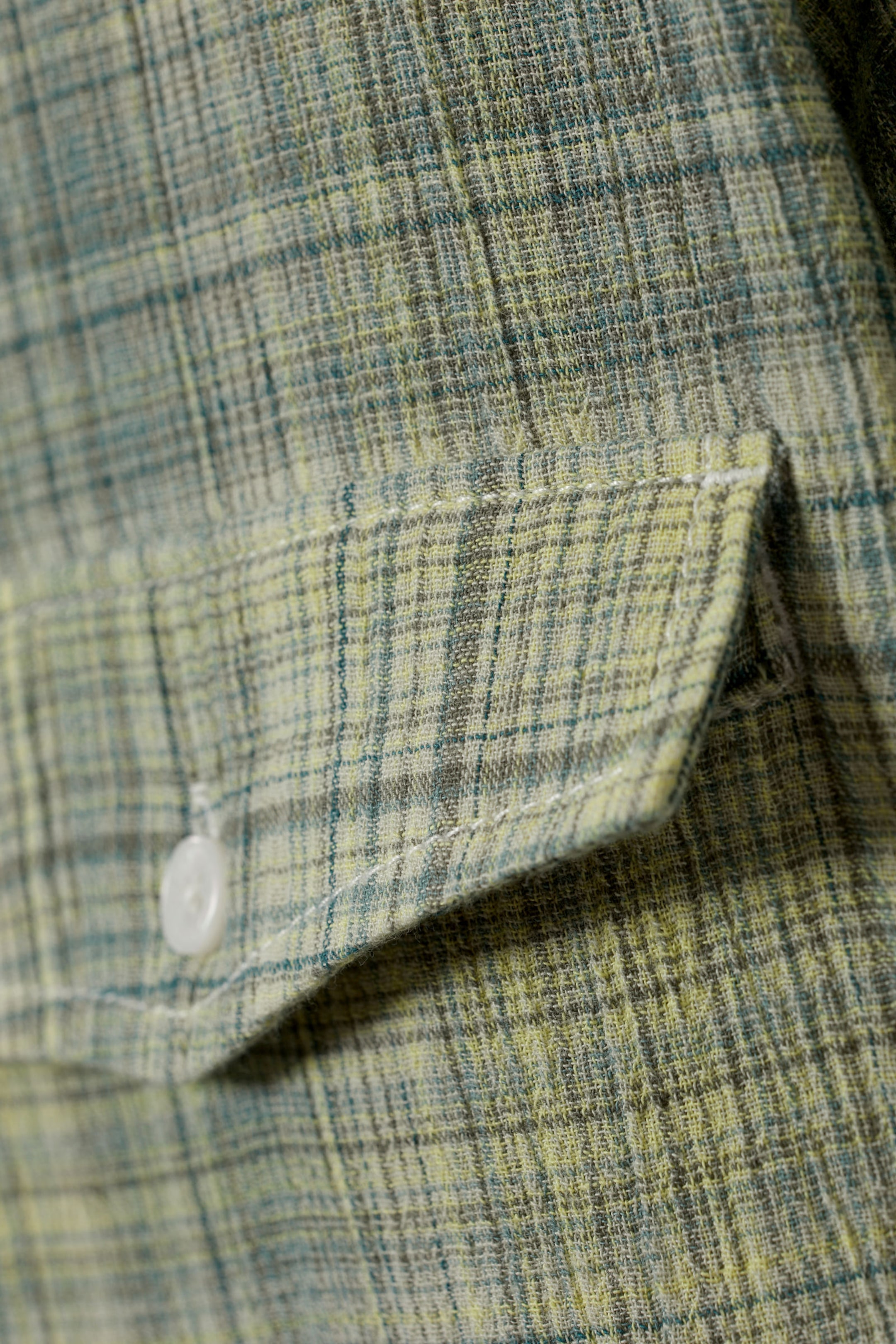Dusty Green Check - Oversized rutig kortärmad skjorta - 1