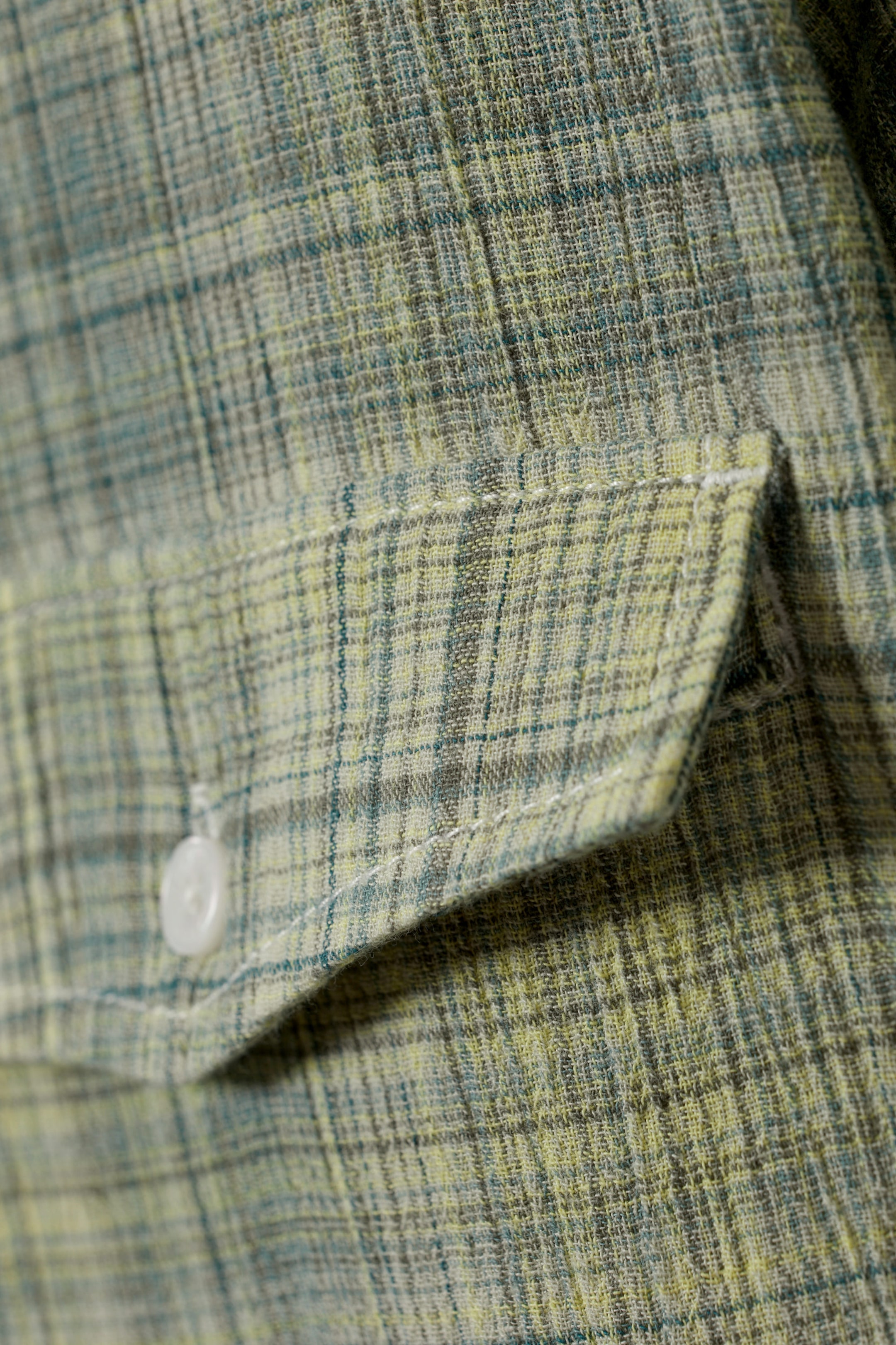 Dusty Green Check - Oversized Checked Short Sleeve Shirt - 1