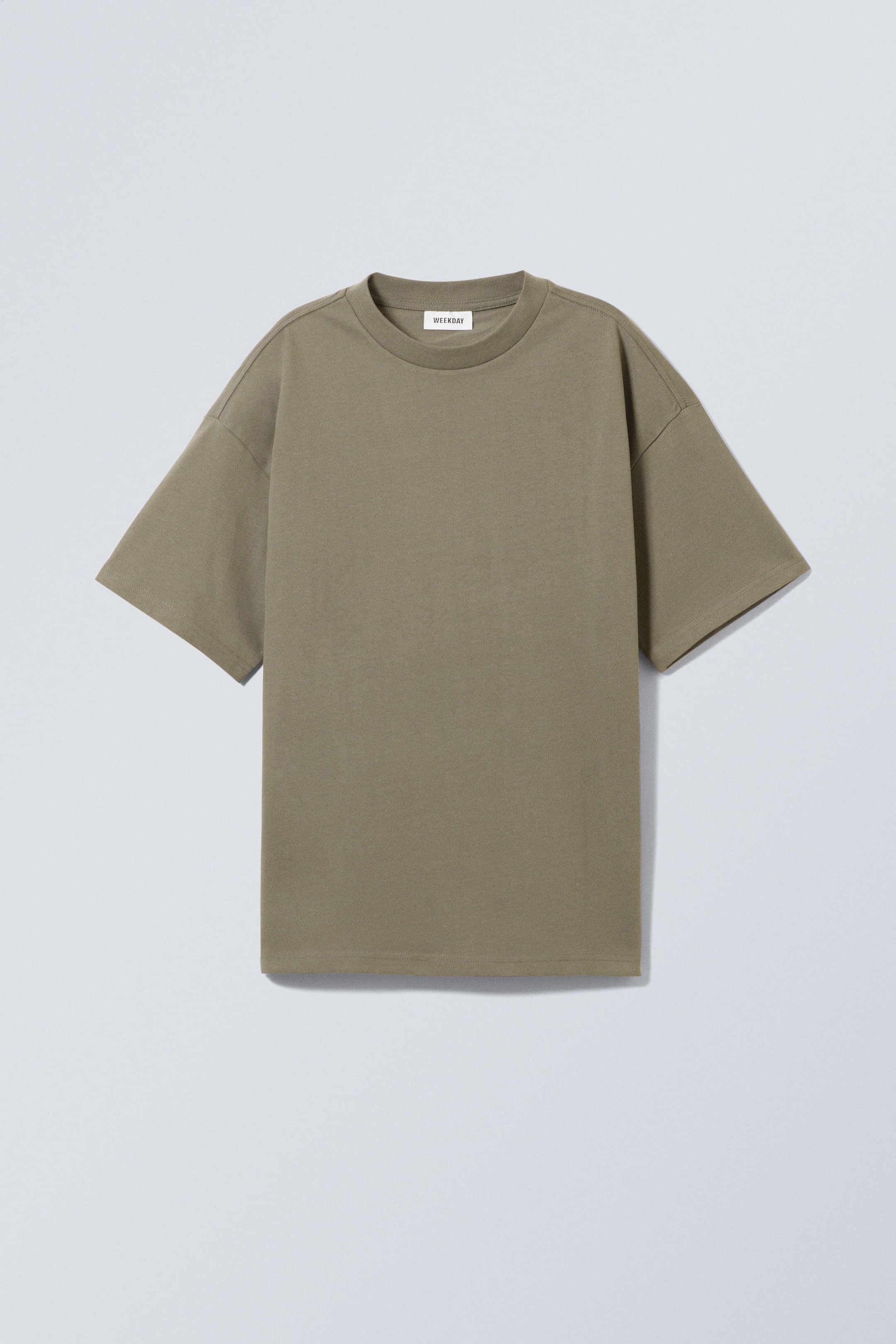 Khaki Green - Great Boxy Heavyweight T-Shirt - 3