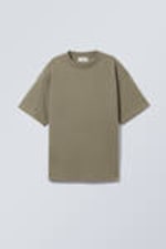 Khaki Green - Great Boxy Heavyweight T-Shirt - 3