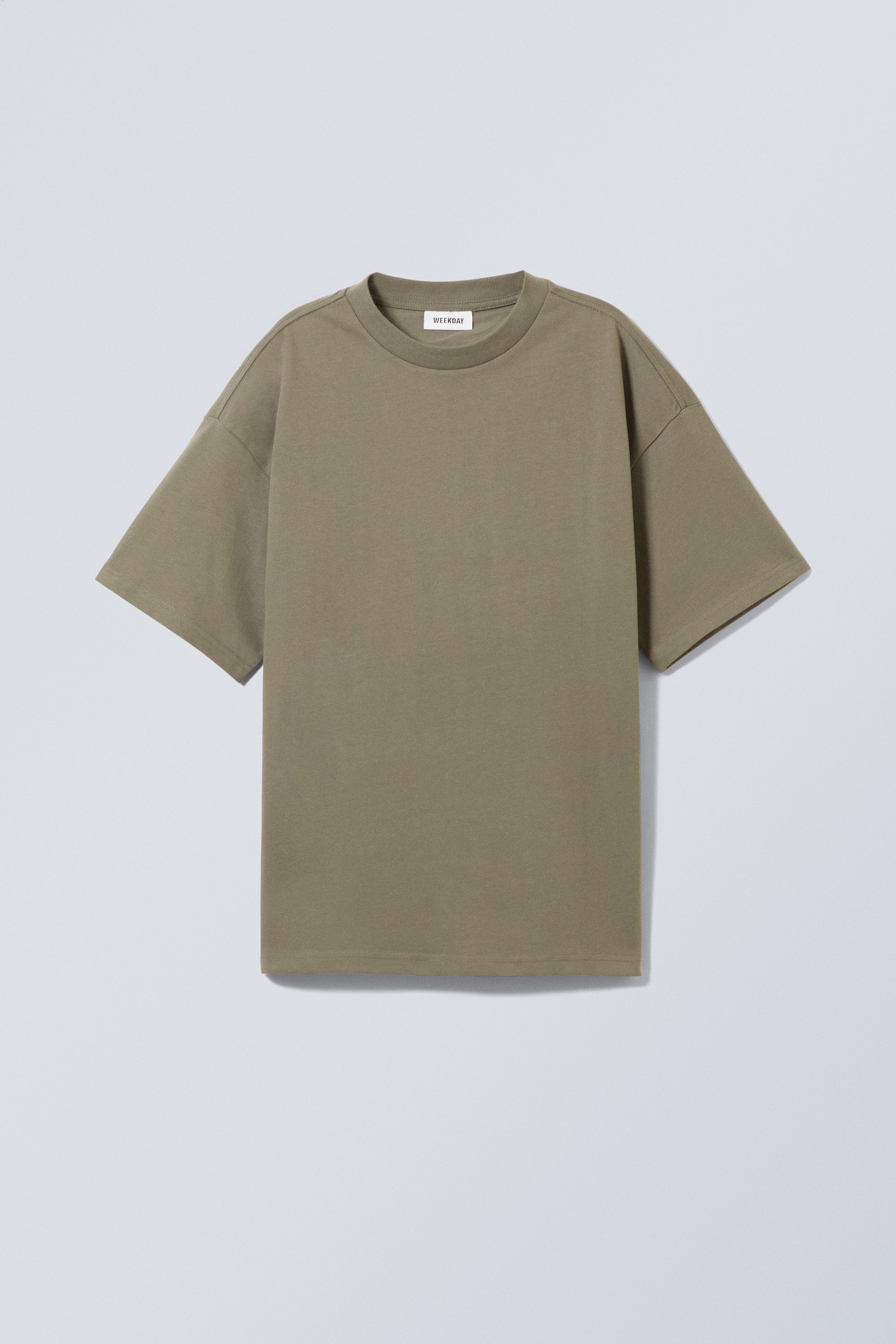 Khaki - Boxy T-Shirt mit lockerer Passform - 3