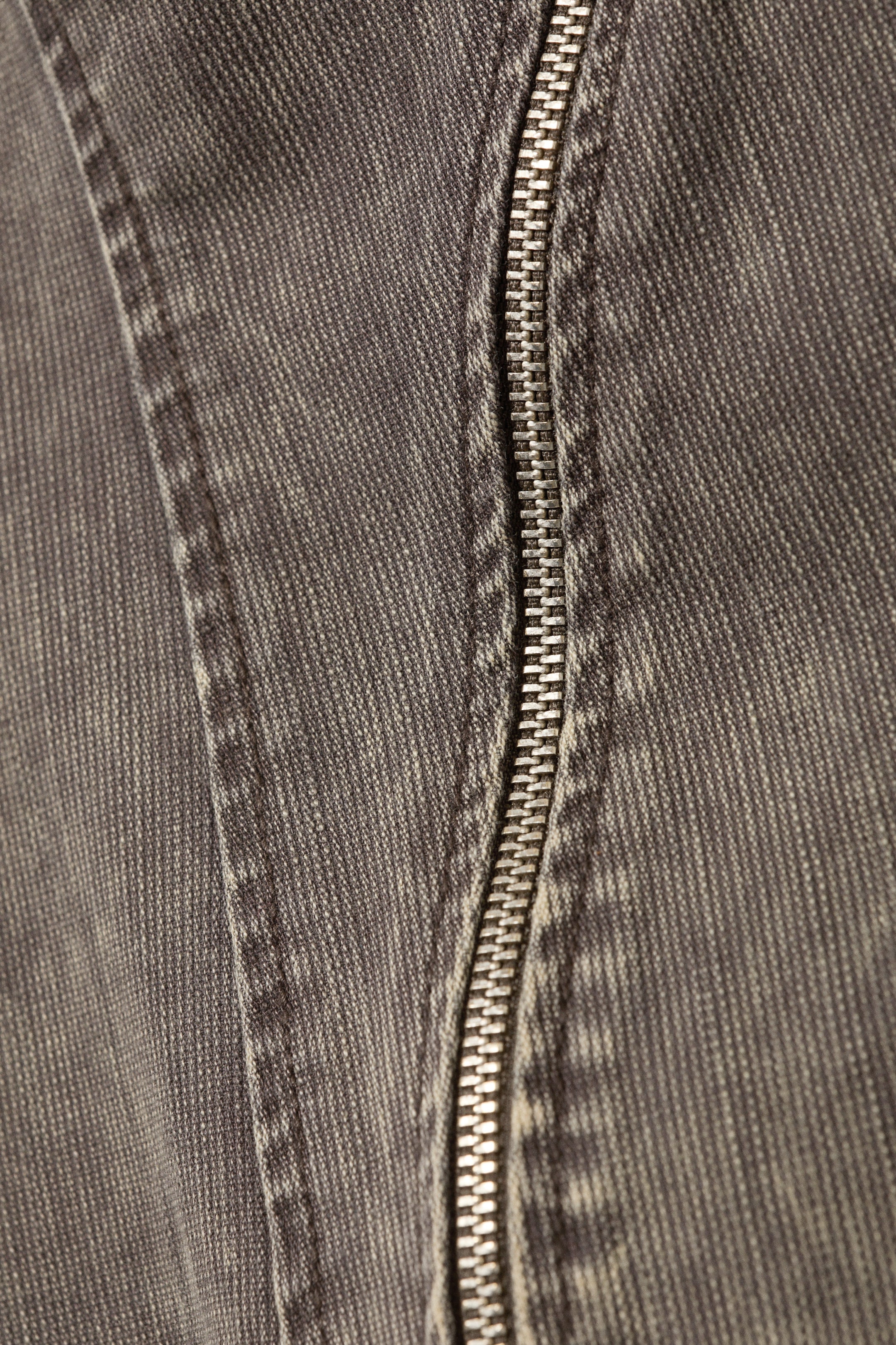 Dark Grey - Curved Zip Sleeveless Top - 5