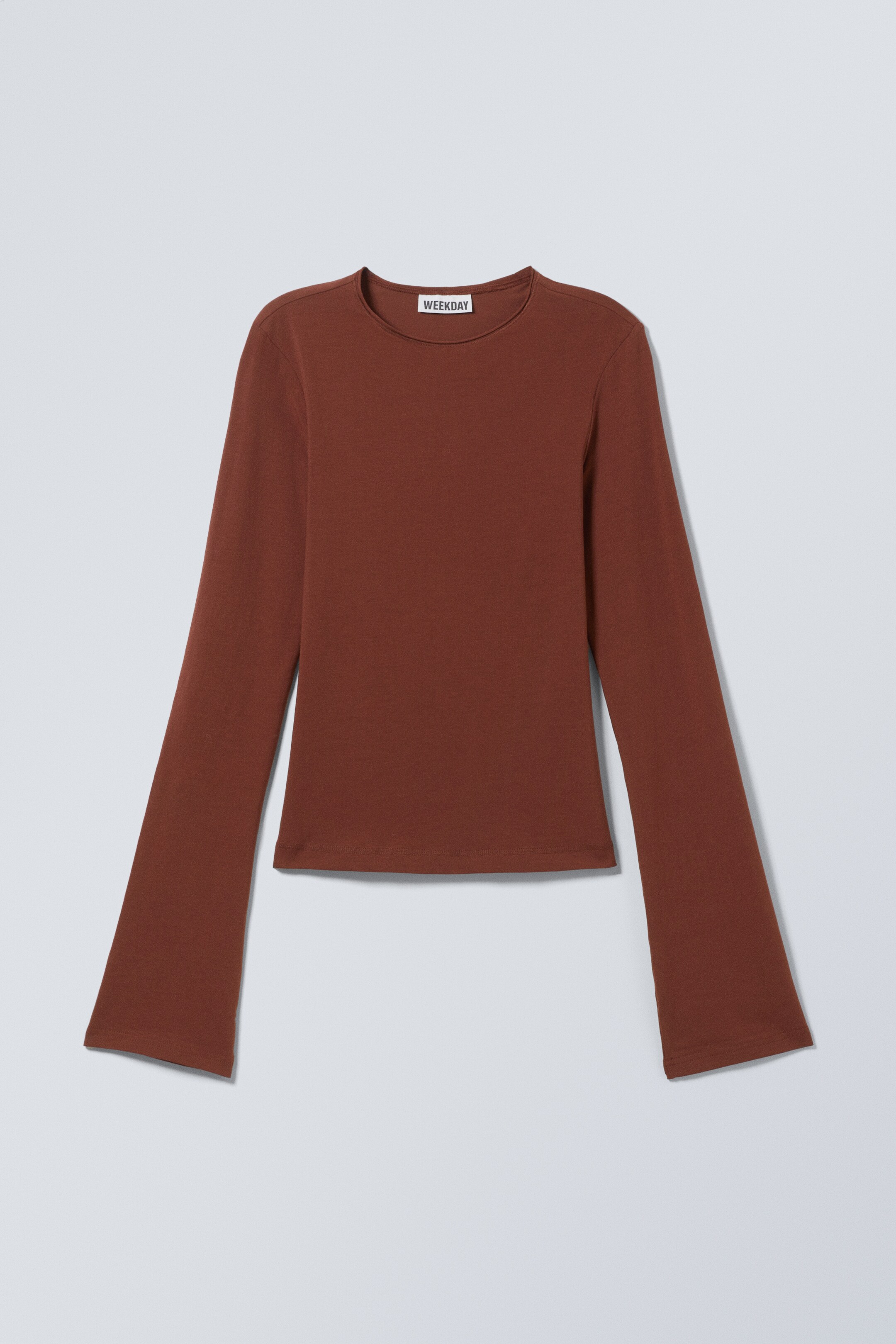 Größeres Bild anzeigen: Longsleeve aus Baumwolle - Rostbraun - Ladies | H&M AT 1