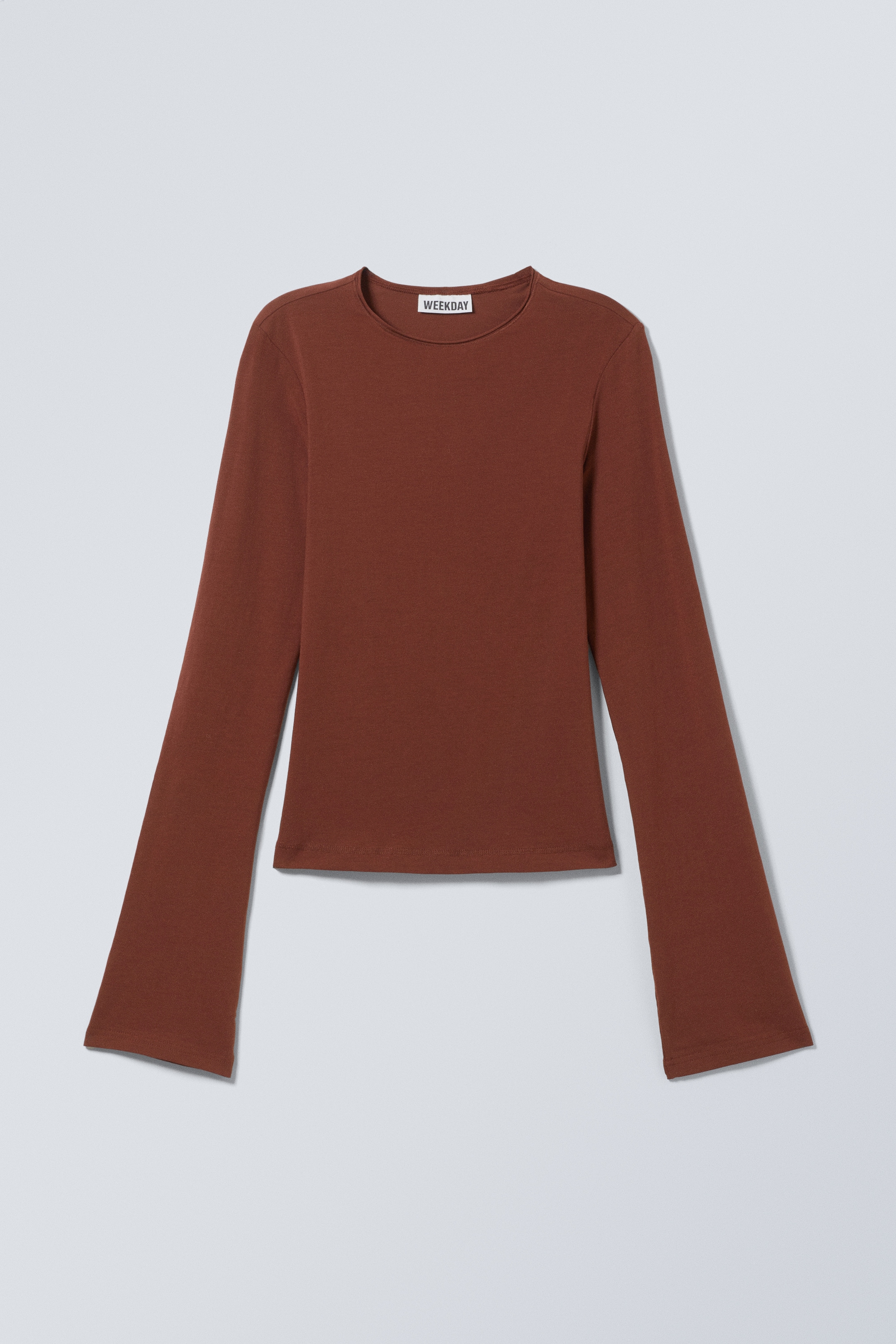 Visualizza immagine più grande: Top in cotone a maniche lunghe - Ruggine - DONNA | H&M IT 1