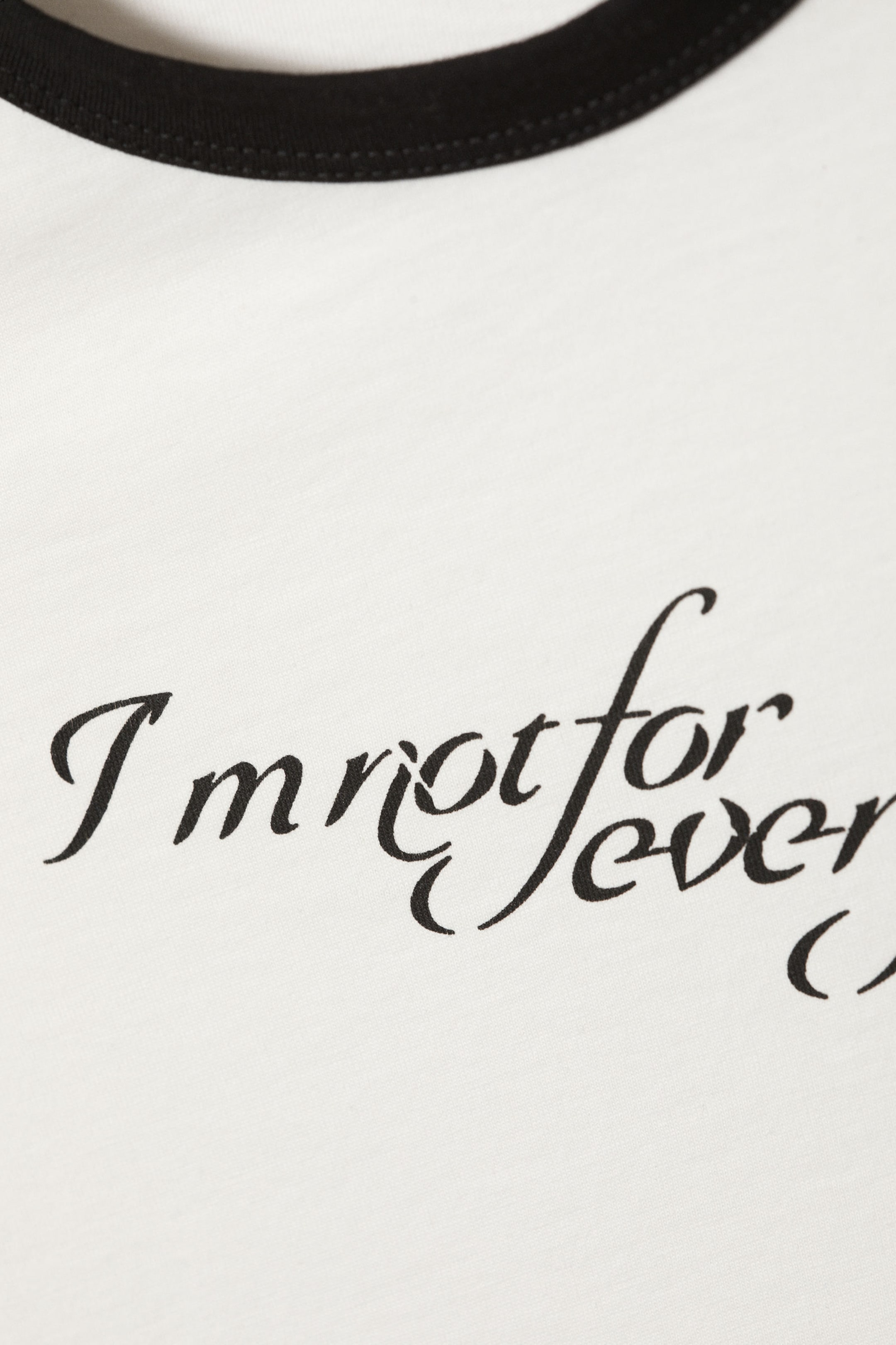 Weiß - "I'm Not For Everyone" - Schmal geschnittenes T-Shirt mit Print - 4