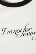 Weiß - "I'm Not For Everyone" - Schmal geschnittenes T-Shirt mit Print - 4