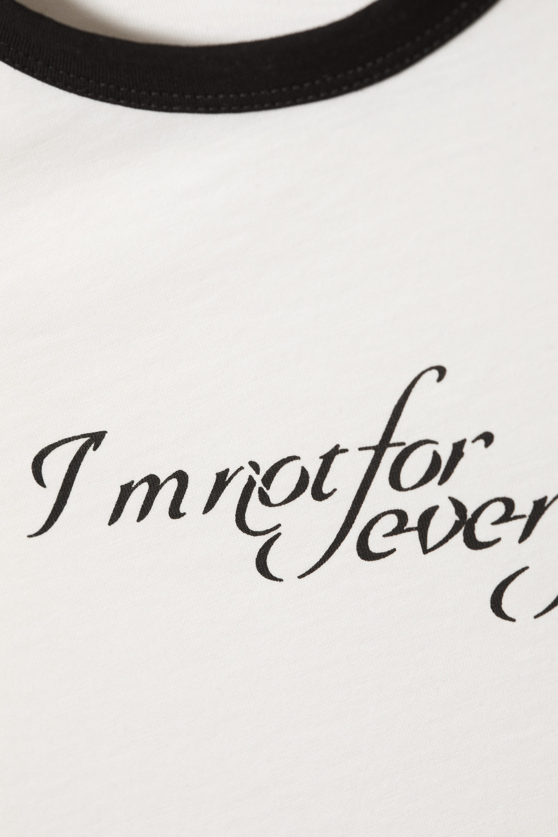 Weiß - "I'm Not For Everyone" - Schmal geschnittenes T-Shirt mit Print - 2