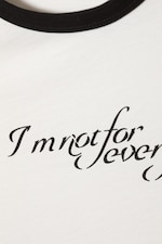 Blanc - Not for everyone - T-shirt ajusté imprimé à manches courtes - 1