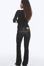 Blue Rinse - Mörkblå - Luna Low Waist Skinny Bootcut Jeans - 4
