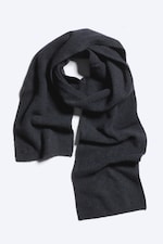 Dunkelblau - Strickschal aus Wollmischung - 1