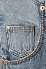 Hypnos Blue - Medium Blue - Scooped Waist Barrel Leg Workwear Jeans - 1