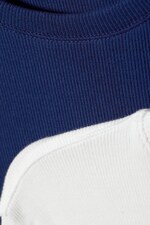 Blå/Vit - 2-pack figurnära ribbade T-shirts - 1