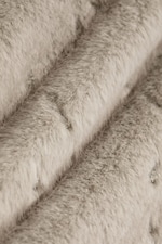 Beige - Faux Fur Rhinestone Mini Skirt - 1