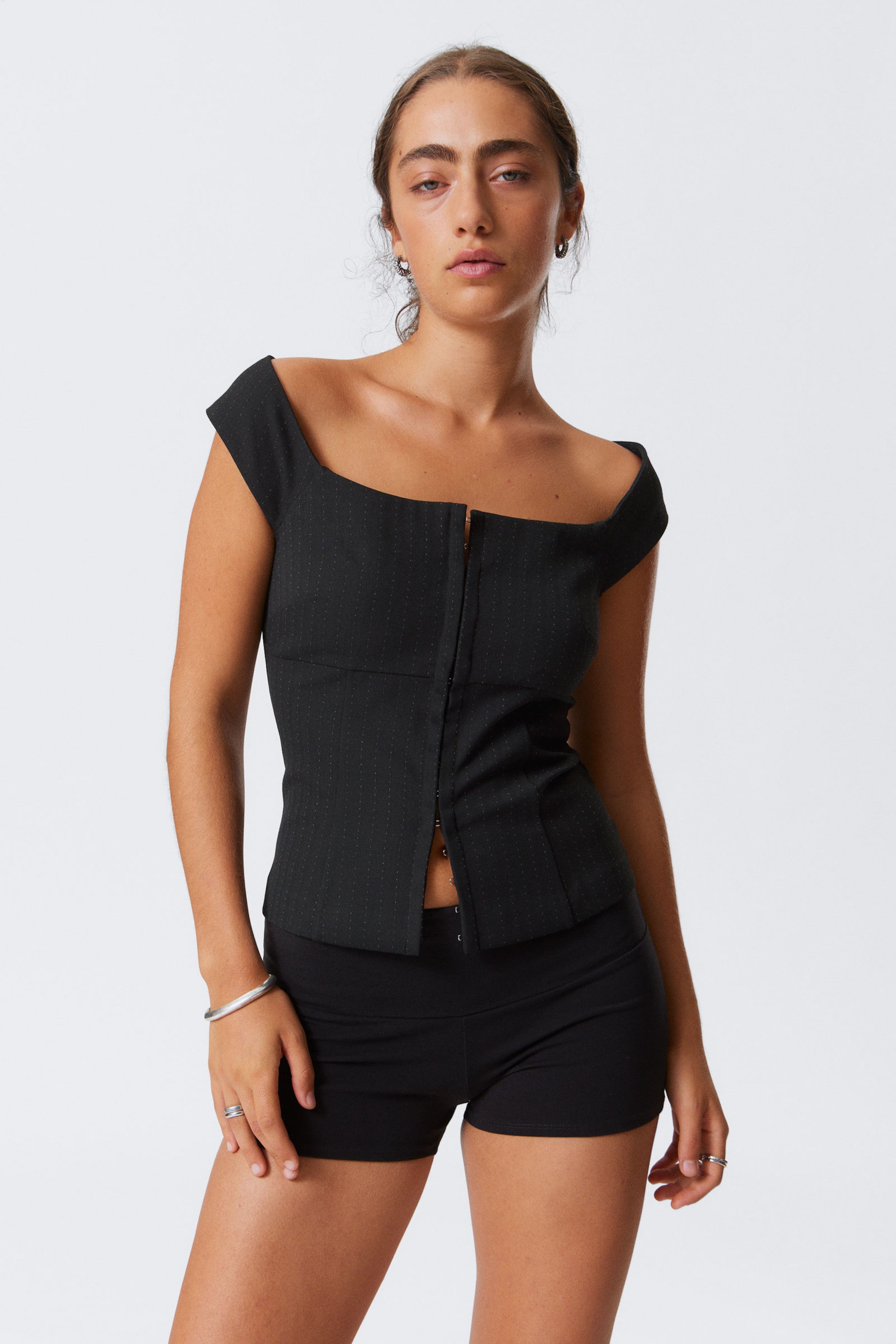 #272628 - Sleeveless Wide Neck Top - 1