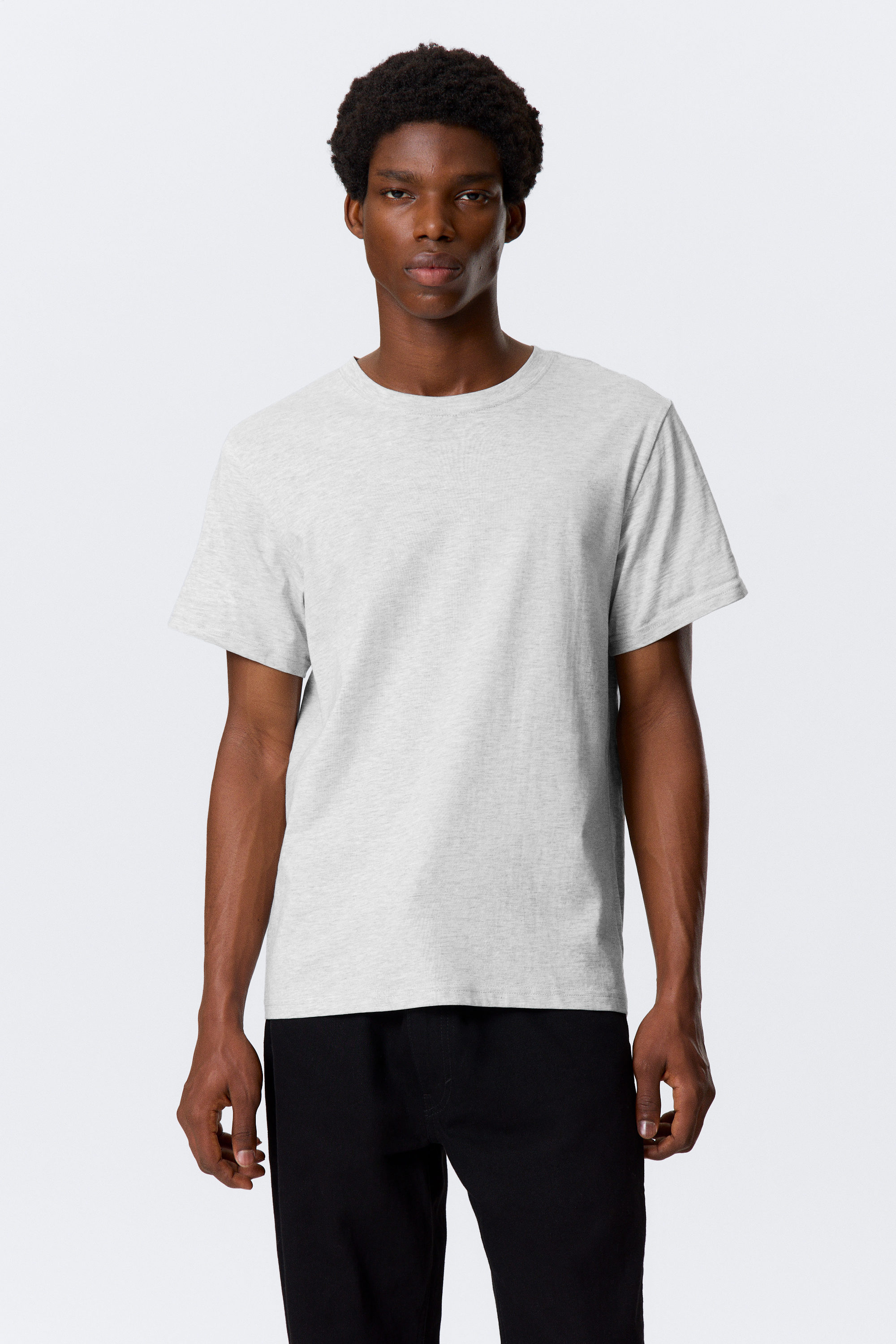 Grey Melange - Standard Midweight T-shirt - 1