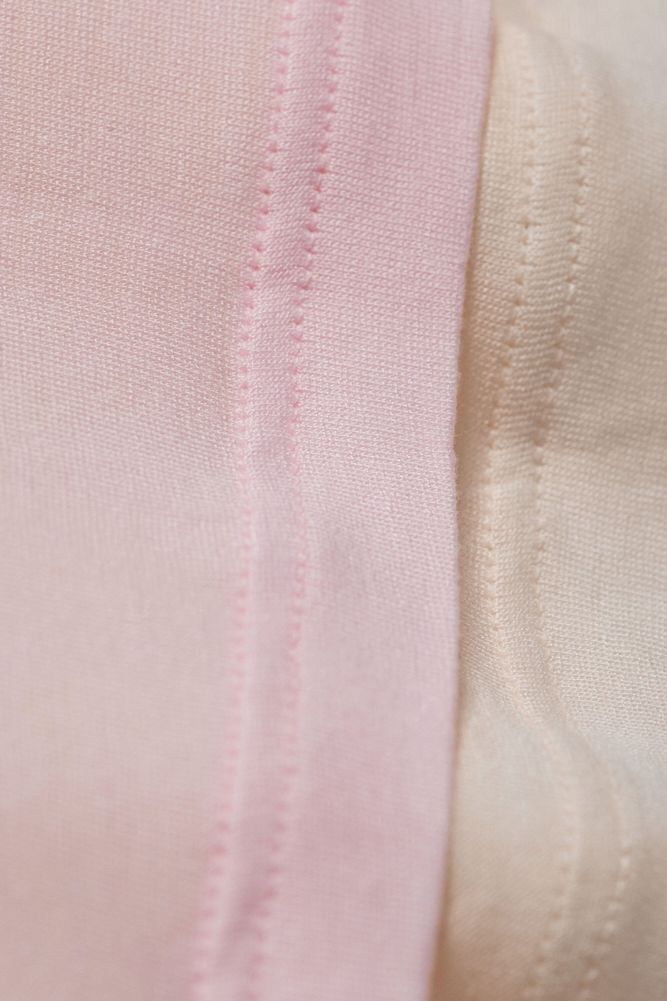 Pink/Beige - Slim Double-Layer Jersey Top - 1