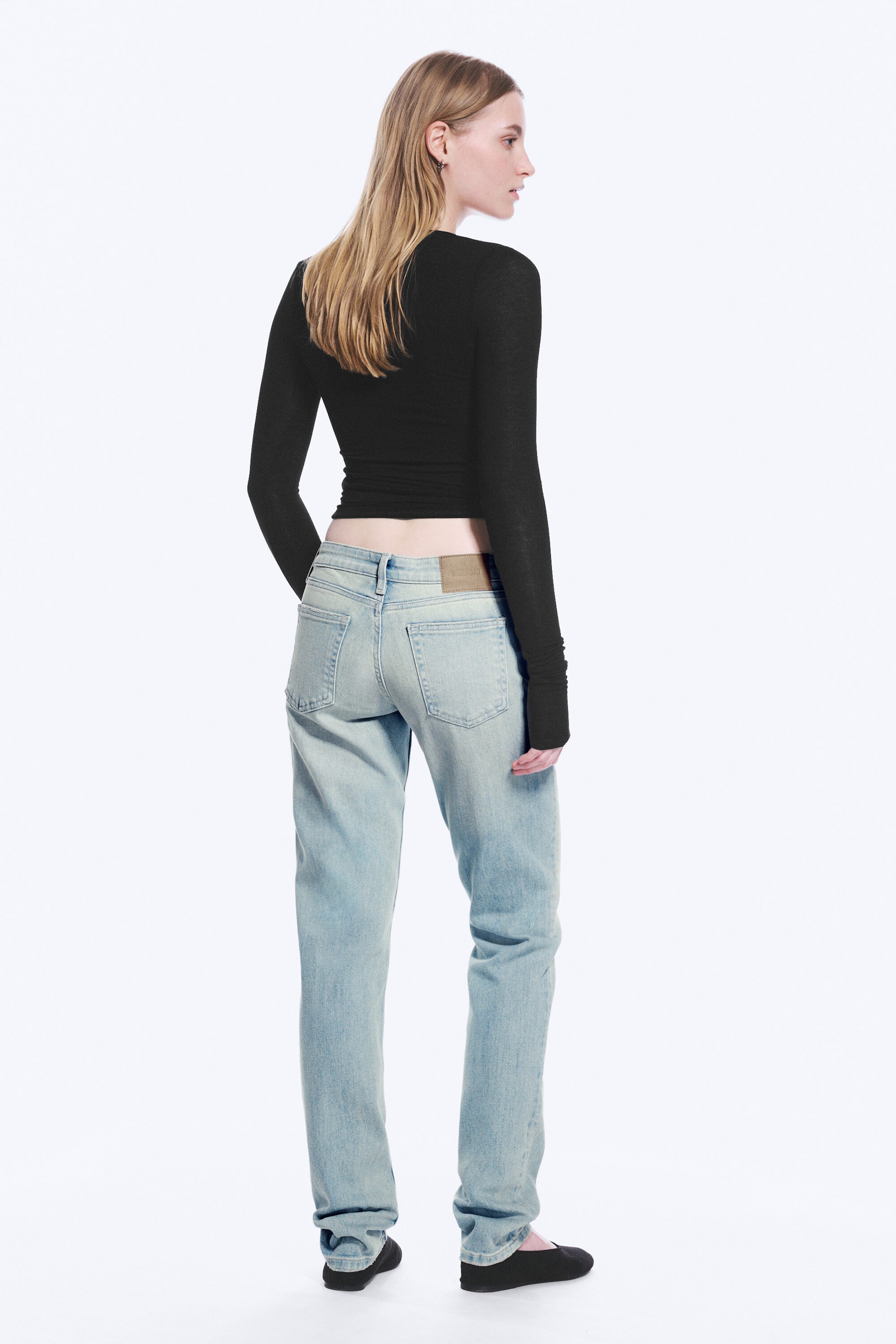 Broken Blue – lyseblå - Nail slim-fit jeans med lavt liv og rette ben - 4