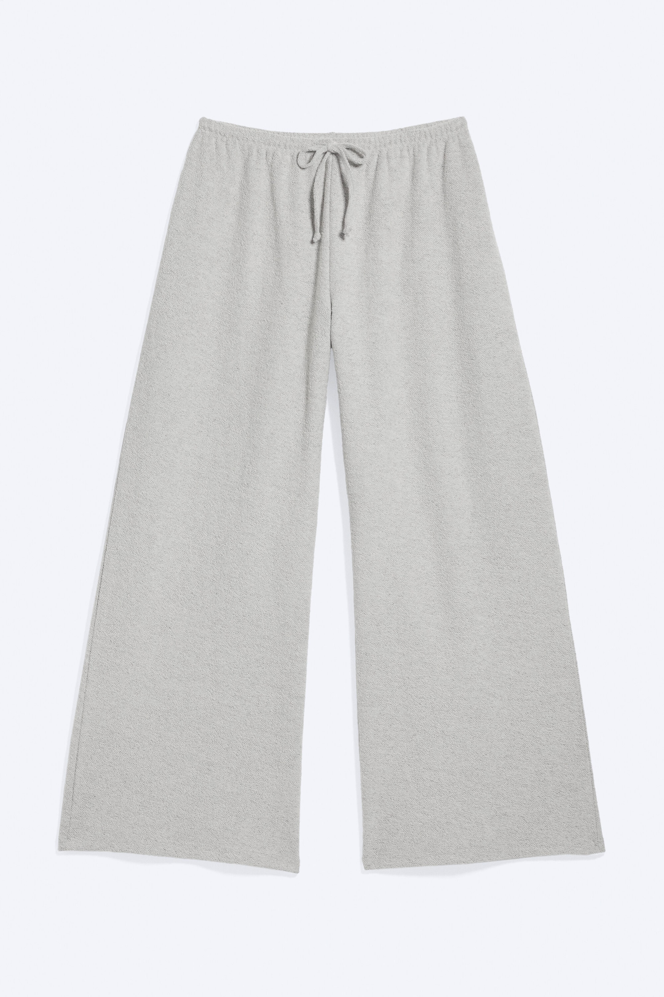 Ljus Gråmelerad - Vända Terry-byxor - 4