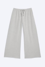 Ljus Gråmelerad - Vända Terry-byxor - 4