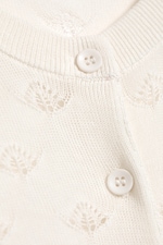 White - Knitted pointelle cardigan - 4