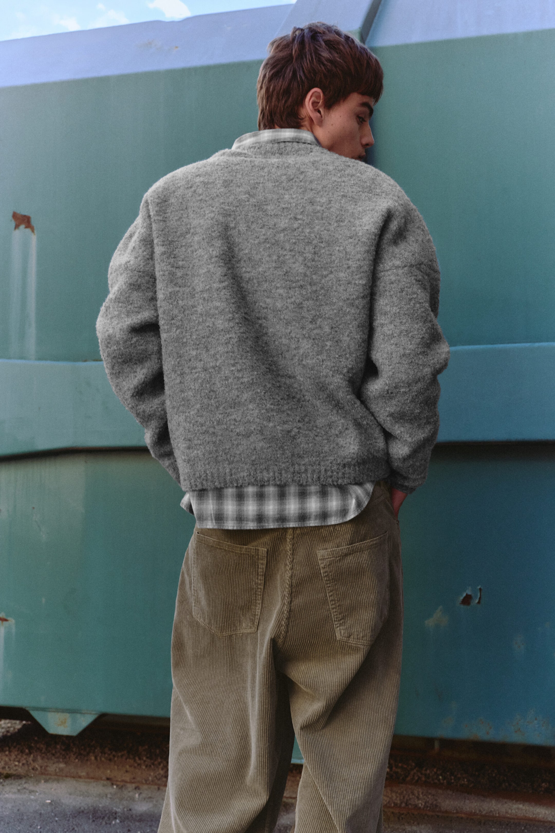 Light Grey Melange - Relaxed Wool-Blend Crew-Neck Sweater - 4