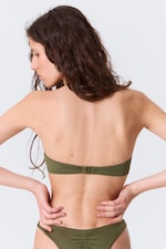 Dark Green - Minimal Halter Bikini Top - 2