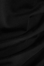 Schwarz - Ärmelloses Maxikleid mit Raffungen - 1