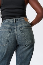 Second Blue - Medium Blue - Resolute Curve High Waisted Regular Straight Jeans - 4