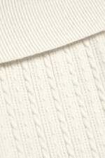 Off-white - Wool-Blend Cable-Knit Flared Trousers - 5