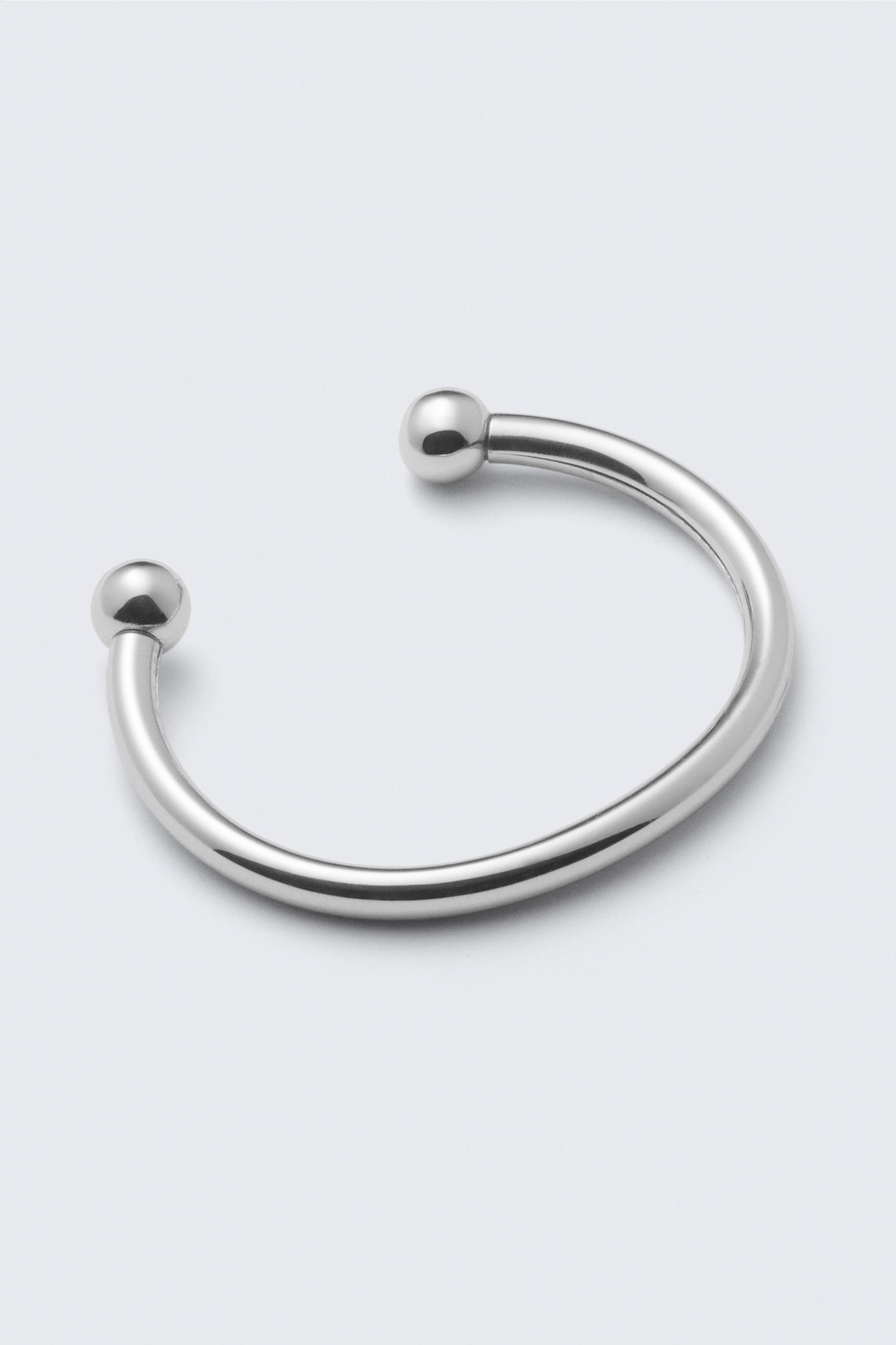 Silver - Polished Open Cuff Bracelet - 1
